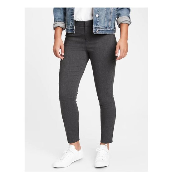 NWT Lands End Womens Mid Rise Straight Leg Chino Pants Gray Size 2 26/27W $80 - Picture 1 of 3